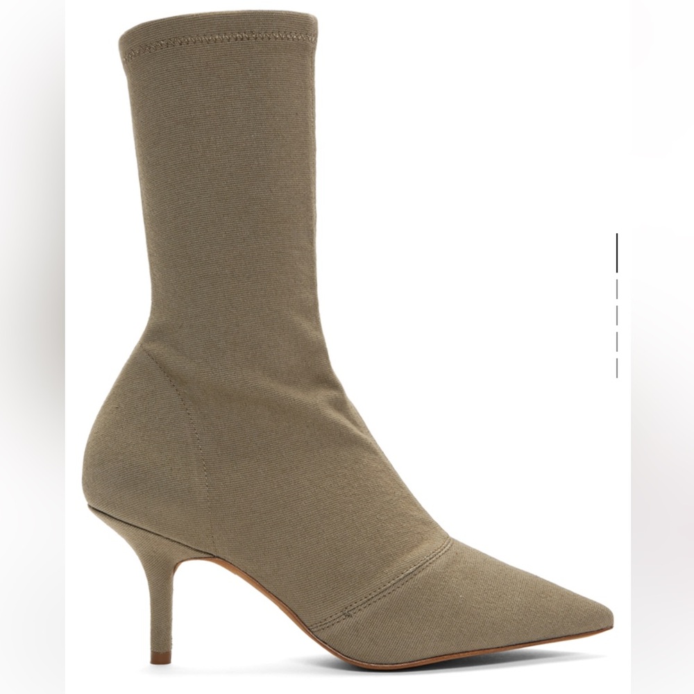 YEEZY Beige Canvas Ankle Boots